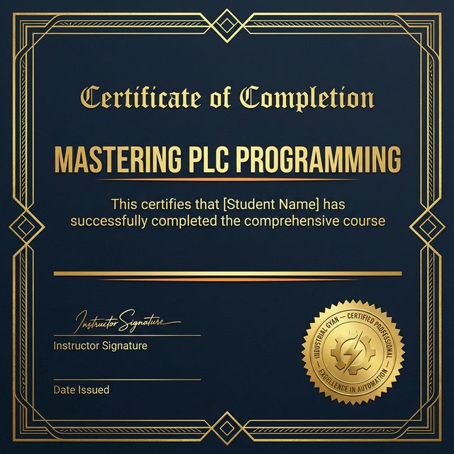 Industrial Gyan PLC Programming Certificate of Completion